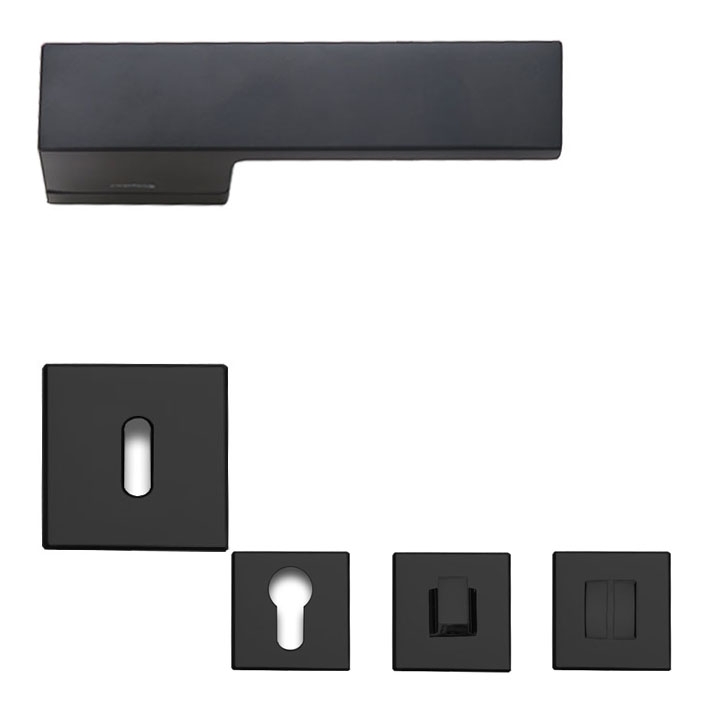 Linea Cali Rosettengarnitur eckig Loft schwarz matt