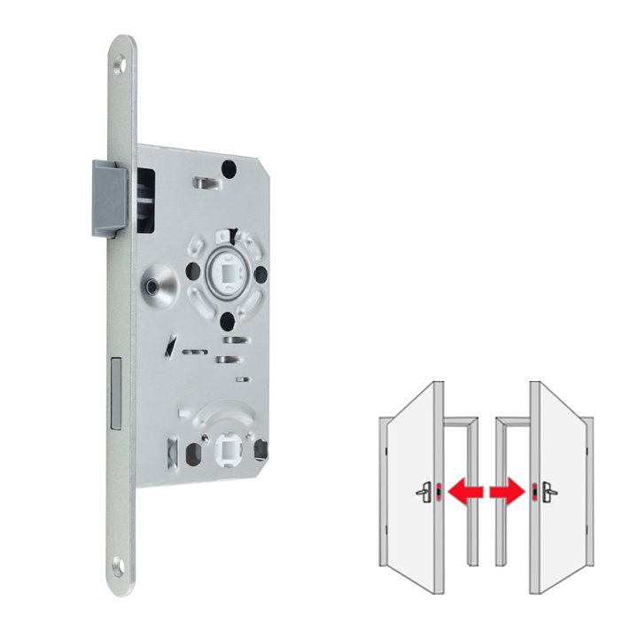 SSF ES10 Pegau Einsteckschloss WC Dornmaß 55 mm rund silber